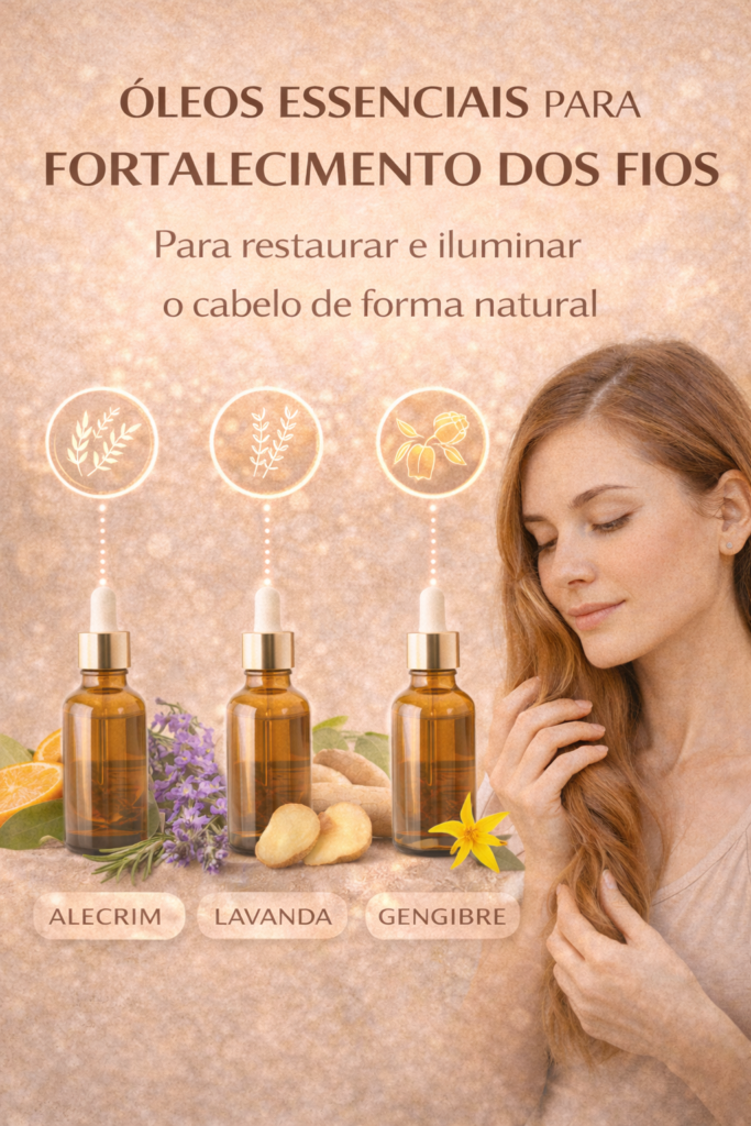 óleos essenciais para o fortalecimento dos fios